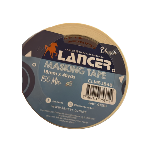 Lancer Cinta Masking 18mm x 40yds