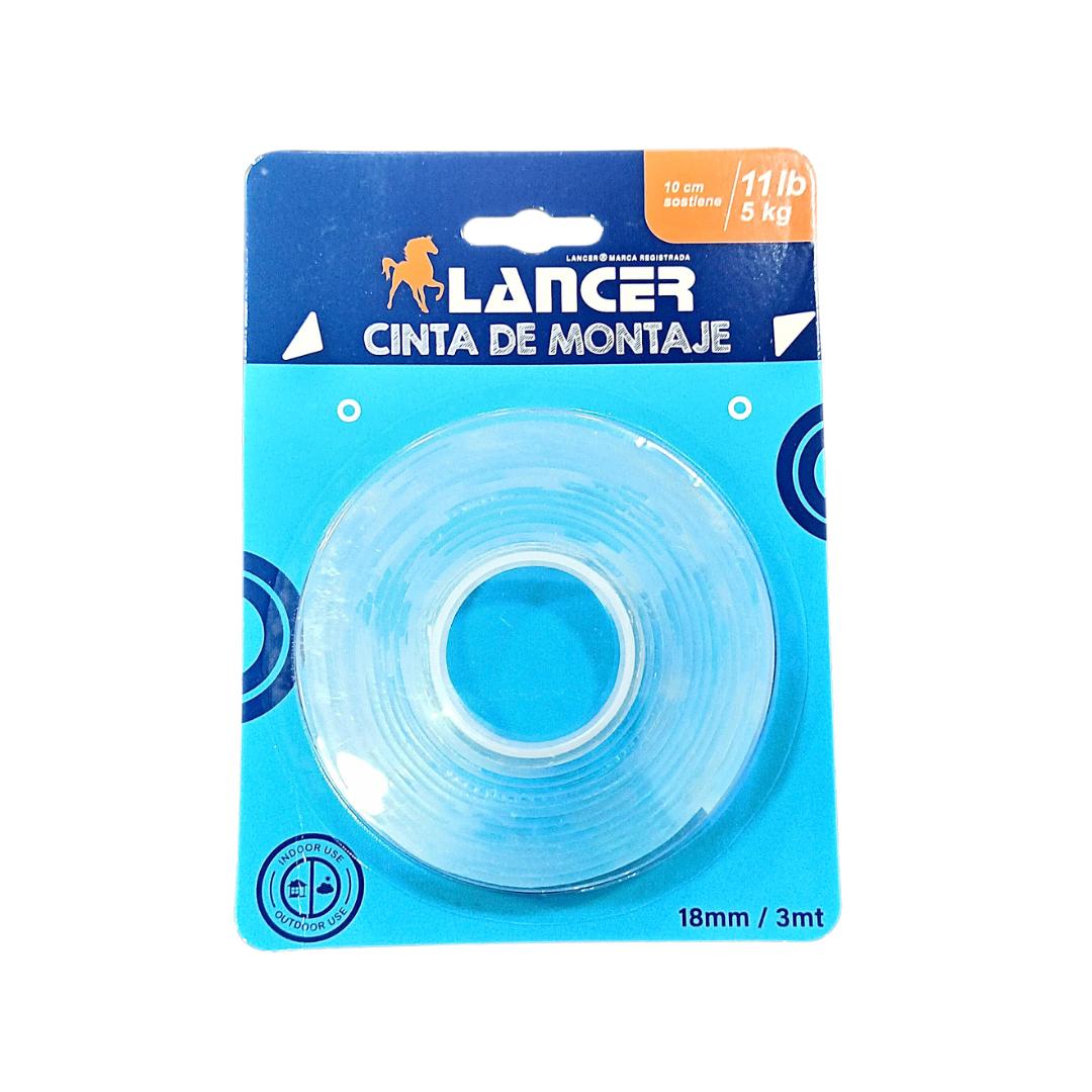 Lancer Cinta de Montaje 18mm x 3m