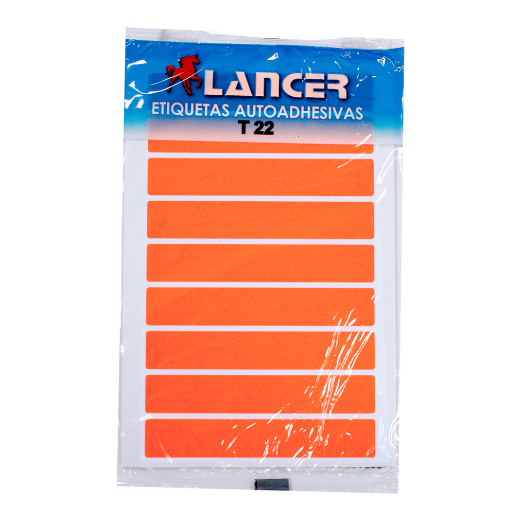 Lancer Etiquetas Autoadhesivas T22 - Naranja