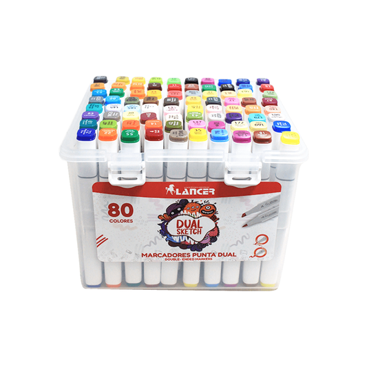 Lancer Marcadores Dual Sketch 80 Colores