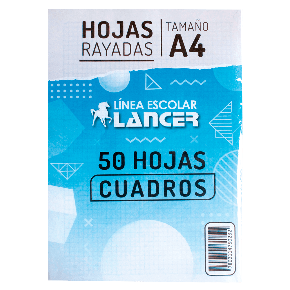 Lancer Paquete Hojas Cuadros A4 50H