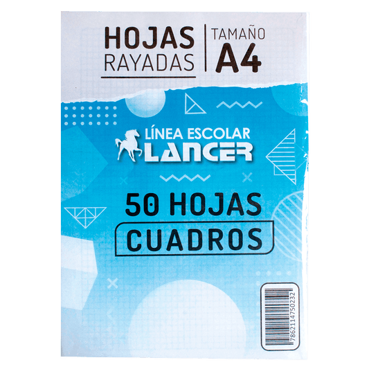 Lancer Paquete Hojas Cuadros A4 50H