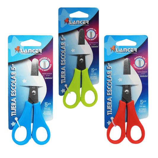 Lancer Tijera Escolar Punta Redonda