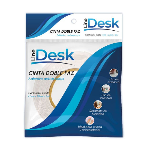 Line Desk Cinta Doble Faz 18mm x 2m