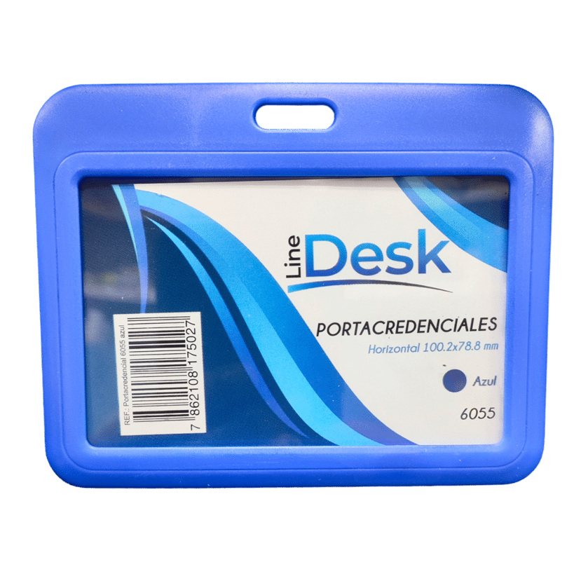 Line Desk Porta Credencial Horizontal 100.2x78.8mm Azul