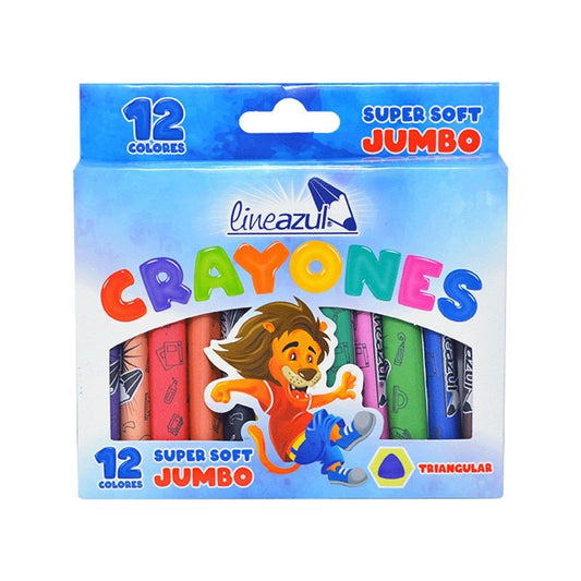Lineazul Caja de Crayones Jumbo Triangulares 12 Colores