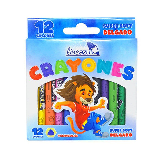 Lineazul Caja de Crayones Triangulares Delgado 12 Colores