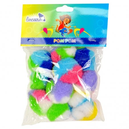 Lineazul Paquete de Pompones Arcoiris Surtidos 3cm 15 Pcs