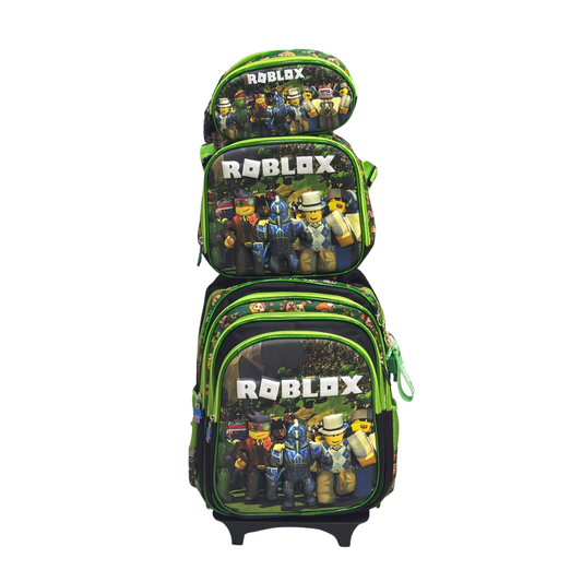 MA Mochila Relieve con Ruedas + Lonchera + Cartuchera