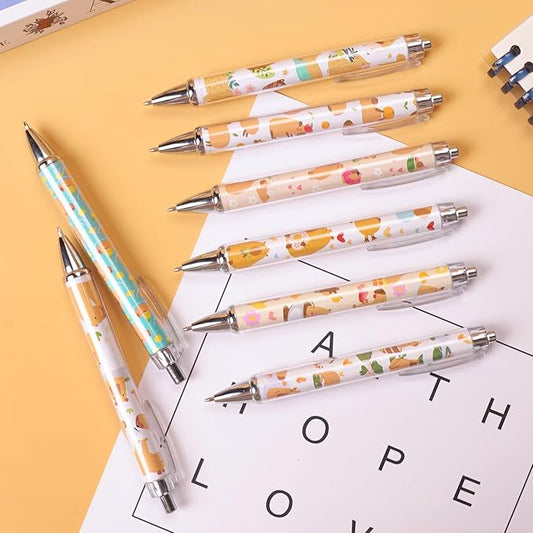 MENIFEND Esfero Capibara Punta Plateada Tinta Negra