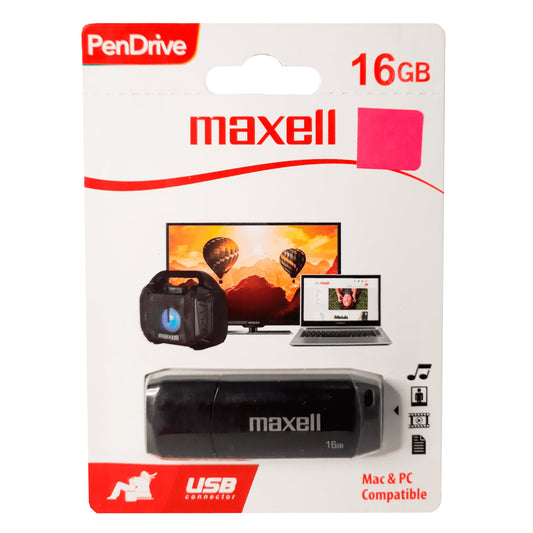 Maxell Memoria USB PenDrive 16GB Negro