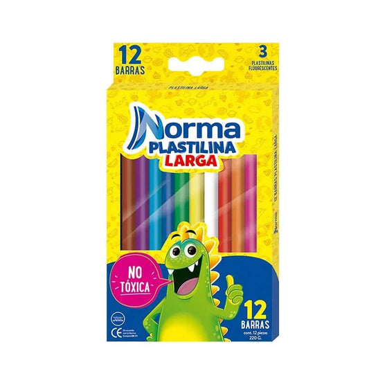 Norma Caja de Plastilina Larga 12 Colores