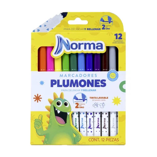 Norma Marcadores Plumones X12