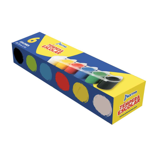 Norma Témpera Escolar 6 Colores