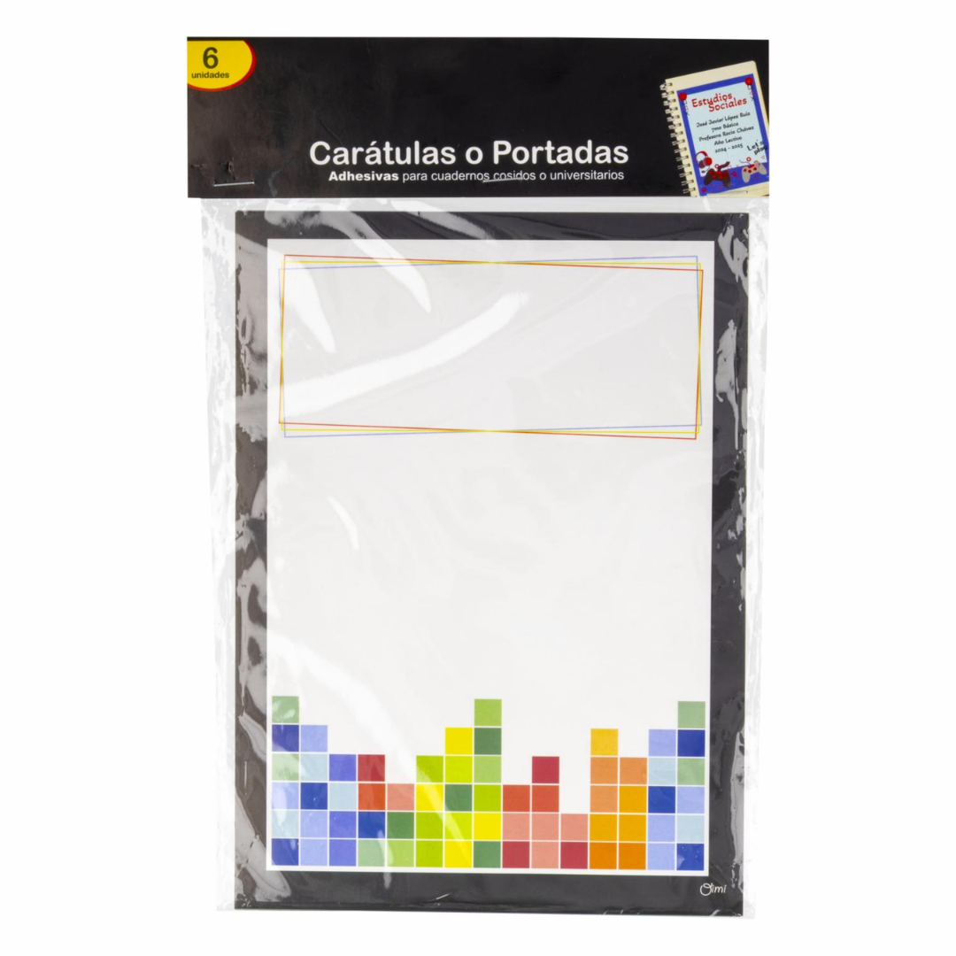 Oimi Carátulas Adhesivas para Cuadernos Cosidos/Universitarios