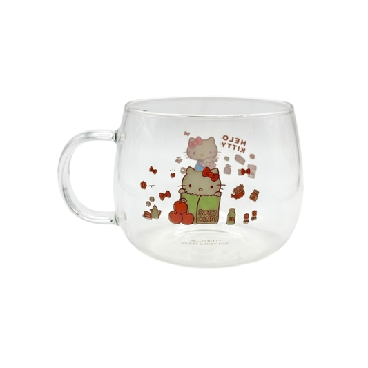 Sanrio Taza de Vidrio Hello Kitty