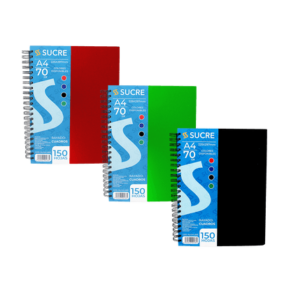 Sucre Cuaderno de 5 Materias Cuadros 150 Hojas