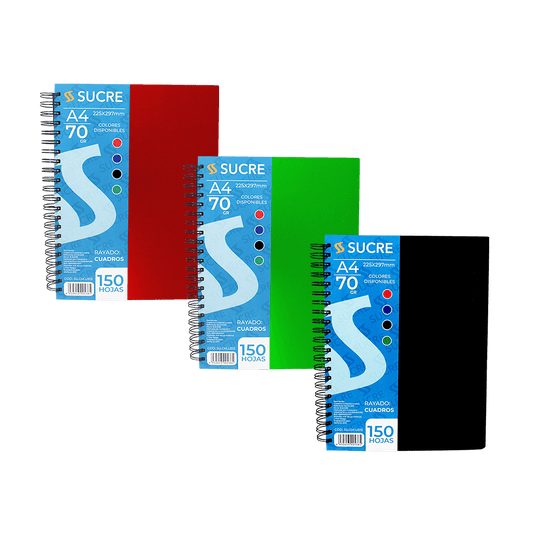 Sucre Cuaderno de 5 Materias Cuadros 150 Hojas