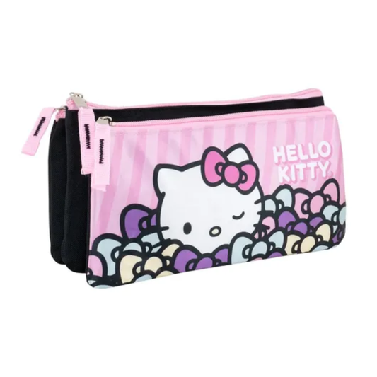 Vasari Cartuchera Triple Hello Kitty