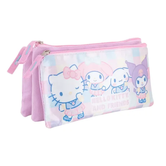Vasari Cartuchera Triple Hello Kitty and Friends