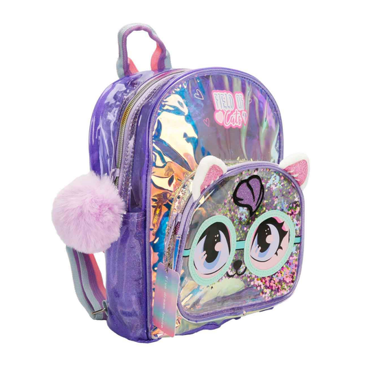 Vest Mochila Preescolar Gatito Holográfica