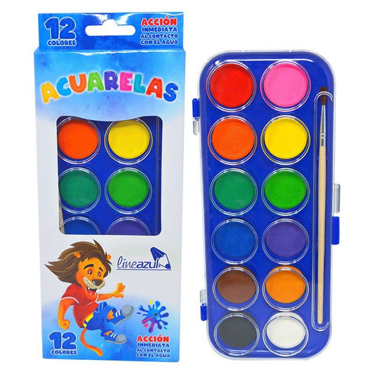 Lineazul Caja de Acuarelas 12 Colores