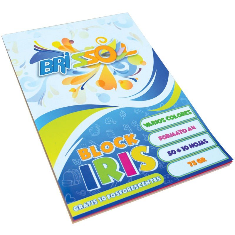 Brissol Paquete de Cartulina Iris 10 Colores 160gr