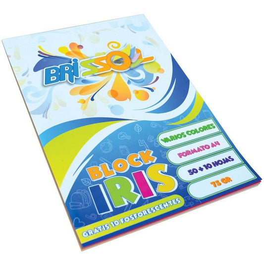 Brissol Paquete de Cartulina Iris 10 Colores 160gr