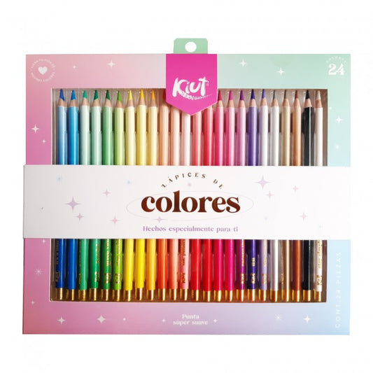 Kiut Caja de 24 Lápices de Colores