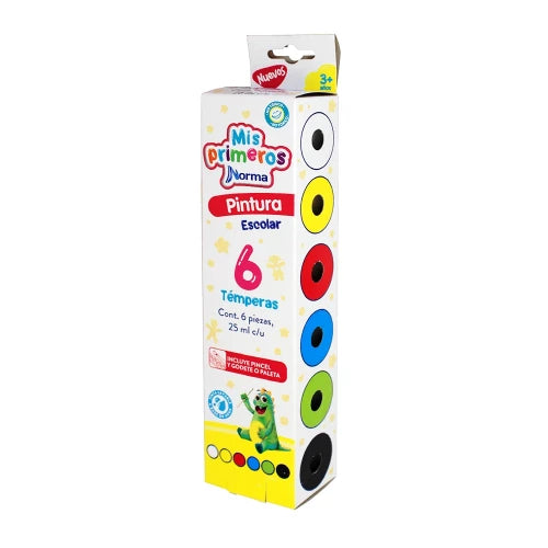 Norma Caja de Témpera Escolar 6 Colores