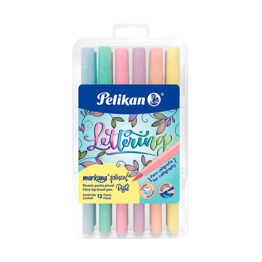 Pelikan Marcadores Markana Pincel Pasteles 12pcs