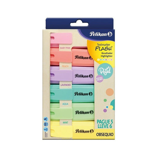 Pelikan Caja de Resaltadores Pasteles 6 Pcs