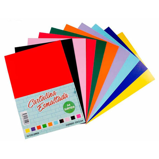 Paquete de Cartulinas Esmaltadas 10 Pcs