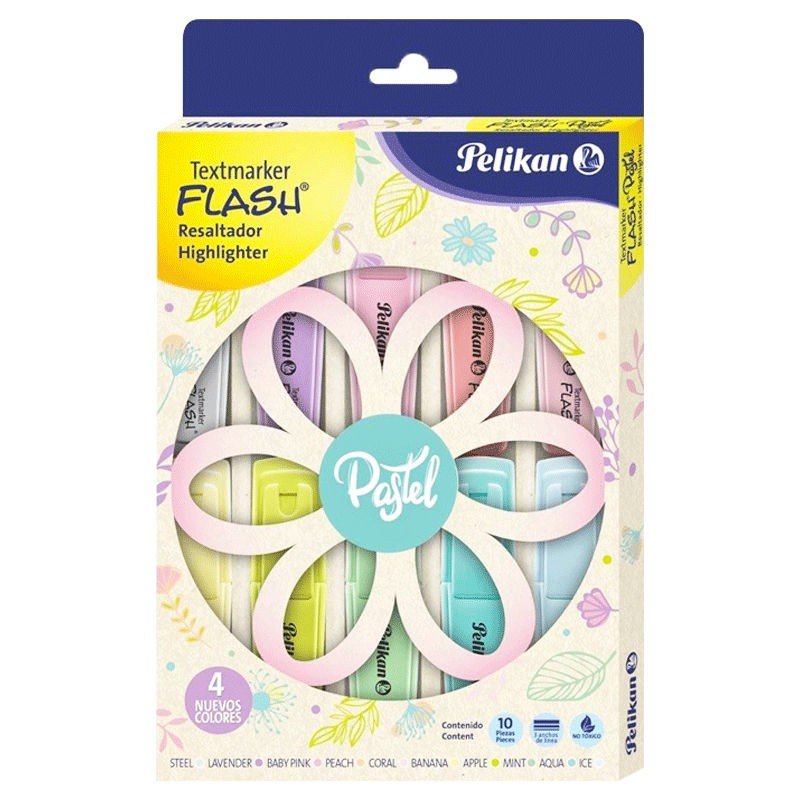 Pelikan Caja de Resaltadores Pasteles 10 Pcs